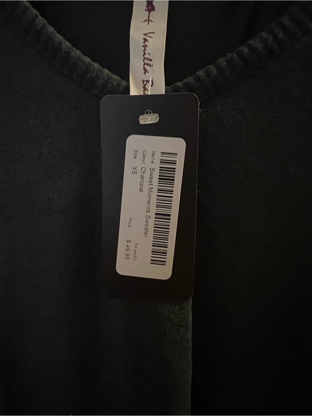 Sweet Moments Sweater (NWT) Charcoal, Size XS *very oversized - Picture 2 of 6